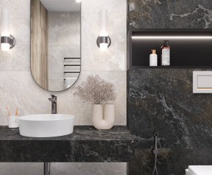 Керамогранит Laparet Blaze Nero matt carving рект. (60х120х0,82) матовый